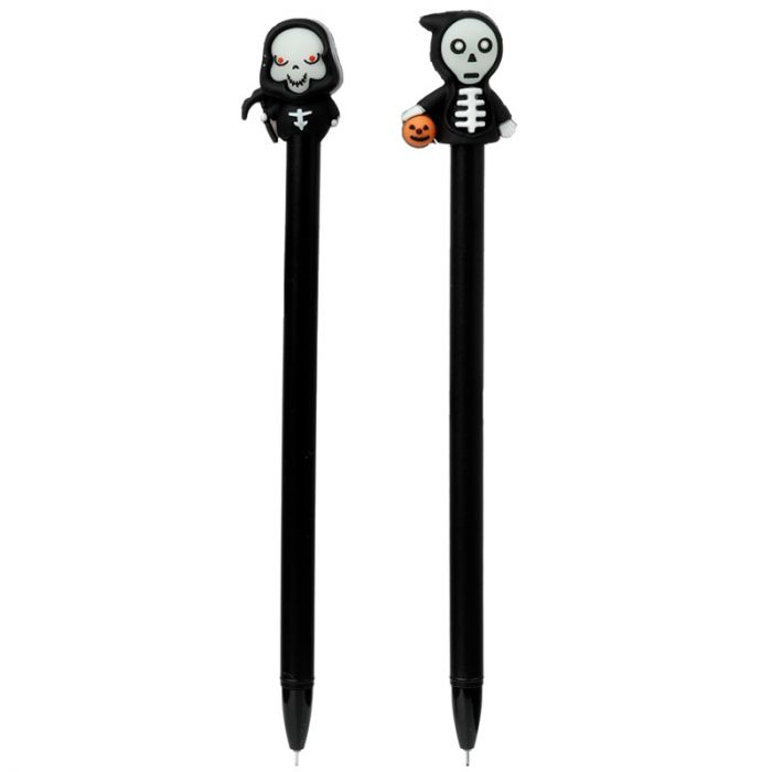 Glow in the Dark Ghouls & Skeleton Fine Tip Pen Set of 2