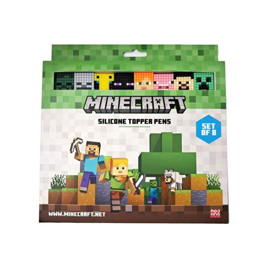 Minecraft Fine Tip Pen with Silicone Topper 8 Piece Set