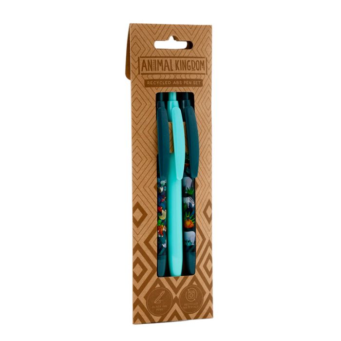 Animal Kingdom Recycled ABS Pens Set of 3