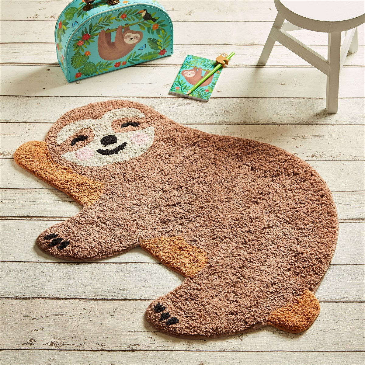 Happy Sloth Chill Zone Brown Rug