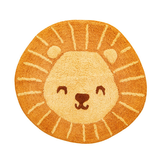 Sass & Belle Lion Head Rug – Cute Cotton Safari Animal Design
