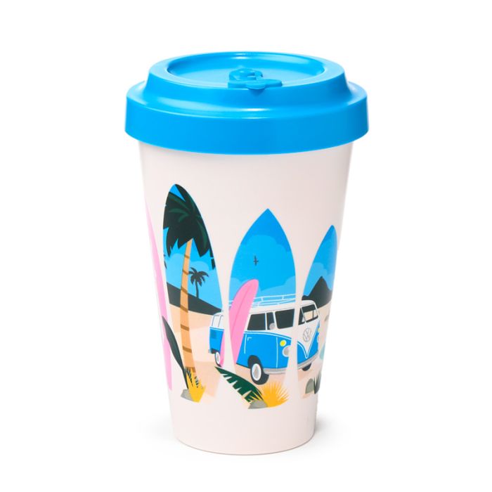 Volkswagen VW T1 Camper Bus Waves are Calling RPET 400ml Travel Cup