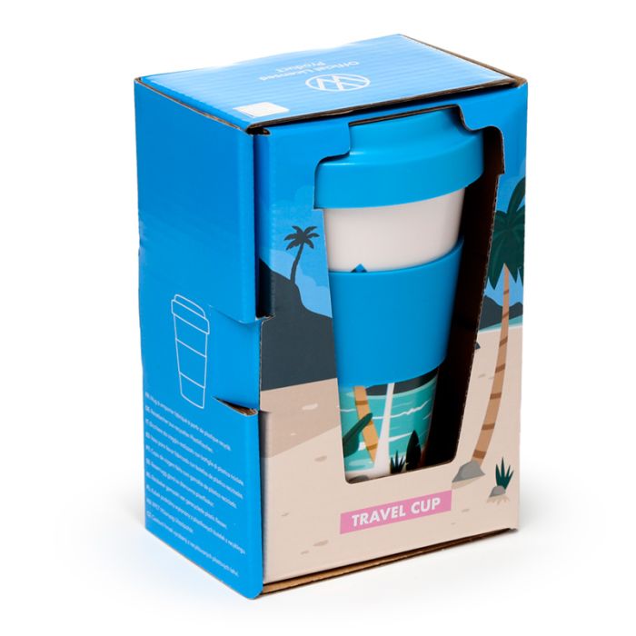 Volkswagen VW T1 Camper Bus Waves are Calling RPET 400ml Travel Cup