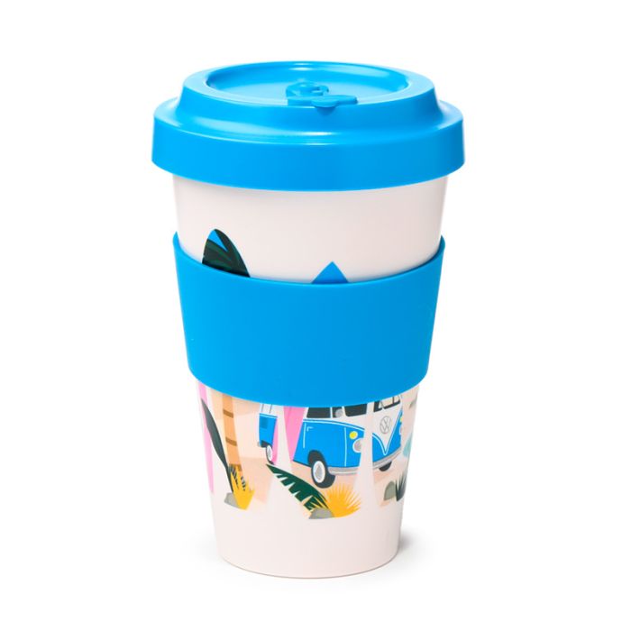 Volkswagen VW T1 Camper Bus Waves are Calling RPET 400ml Travel Cup