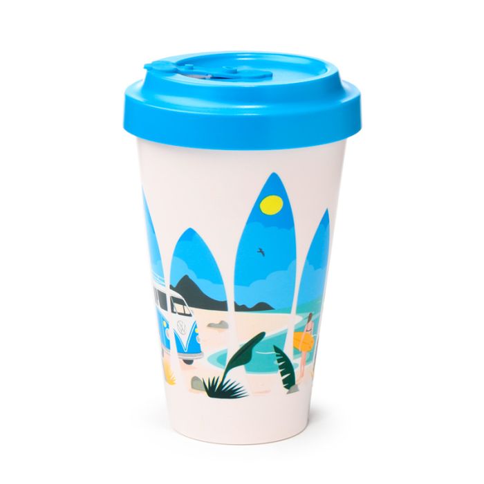 Volkswagen VW T1 Camper Bus Waves are Calling RPET 400ml Travel Cup