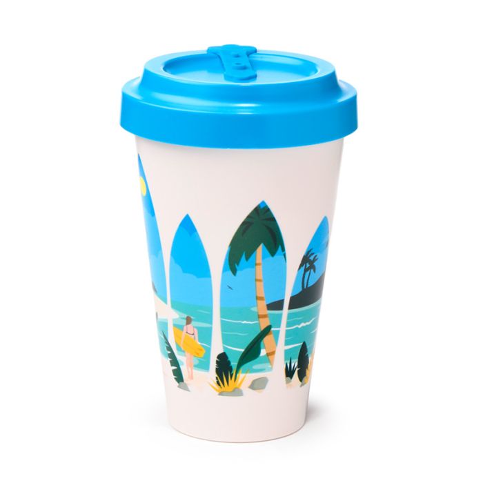 Volkswagen VW T1 Camper Bus Waves are Calling RPET 400ml Travel Cup