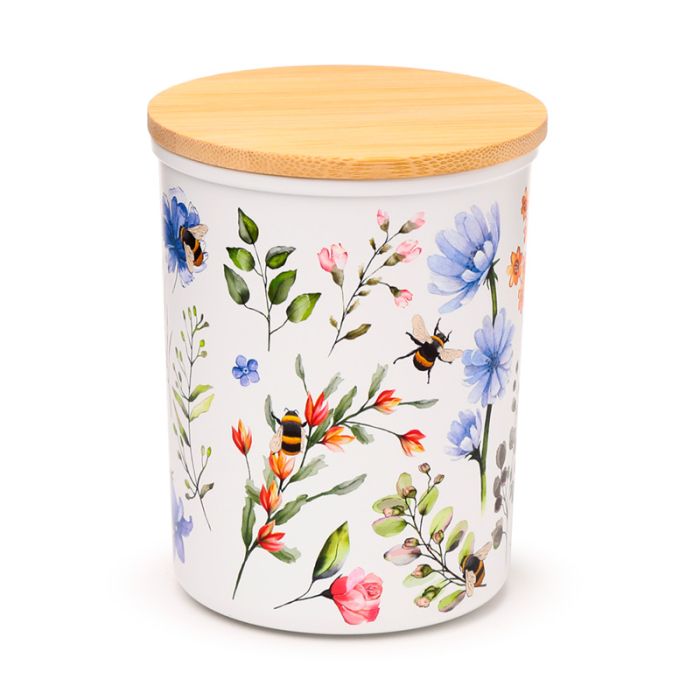 Nectar Meadows Set of 2 RPET & Bamboo Storage Jars