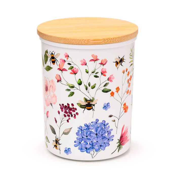 Nectar Meadows Set of 2 RPET & Bamboo Storage Jars