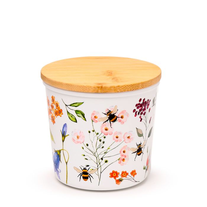 Nectar Meadows Set of 2 RPET & Bamboo Storage Jars