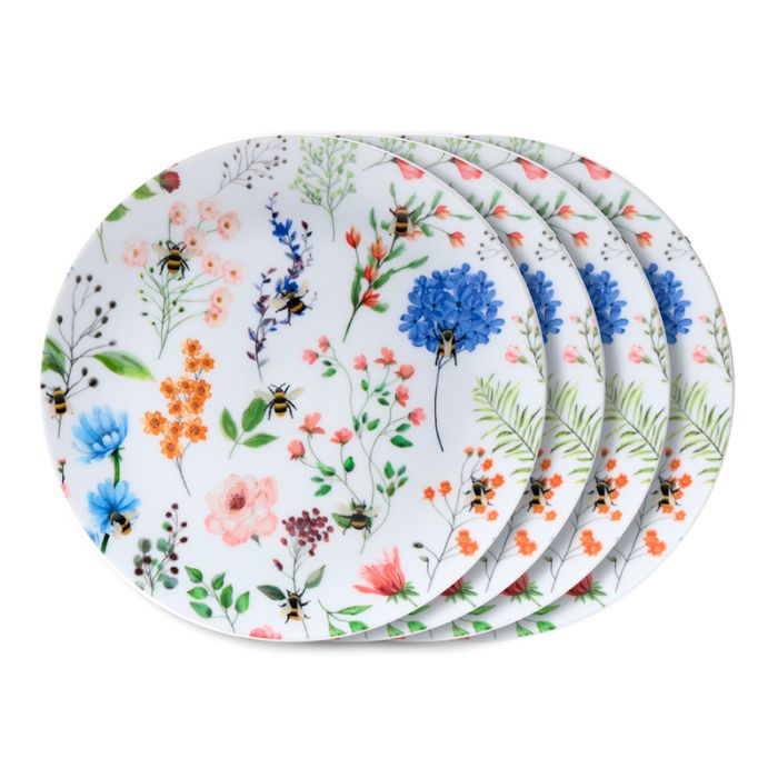 Nectar Meadows Set of 4 RPET Picnic Plates