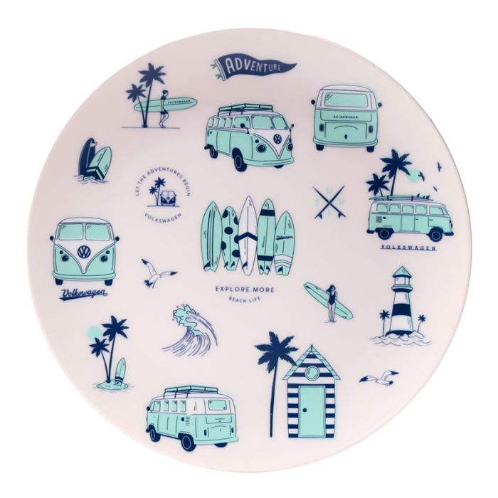 Volkswagen VW T1 Camper Bus Explore More Set of 4 RPET Picnic Plates