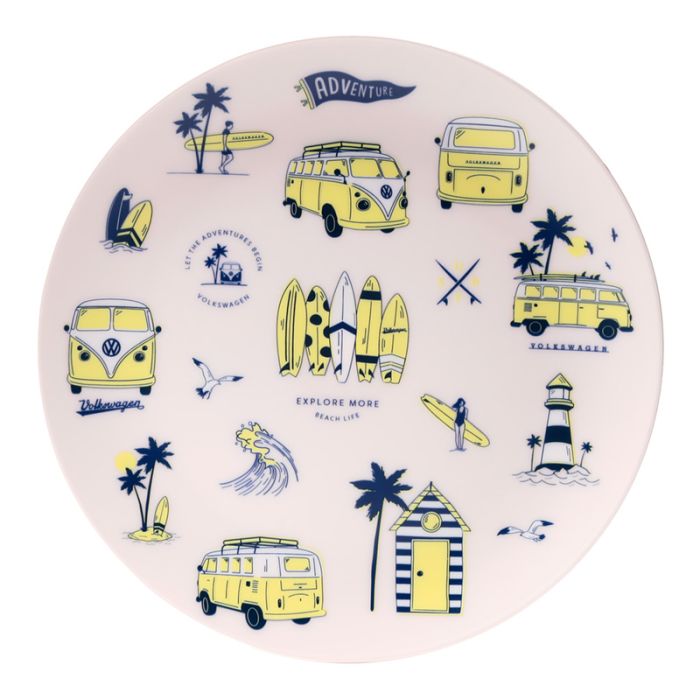 Volkswagen VW T1 Camper Bus Explore More Set of 4 RPET Picnic Plates