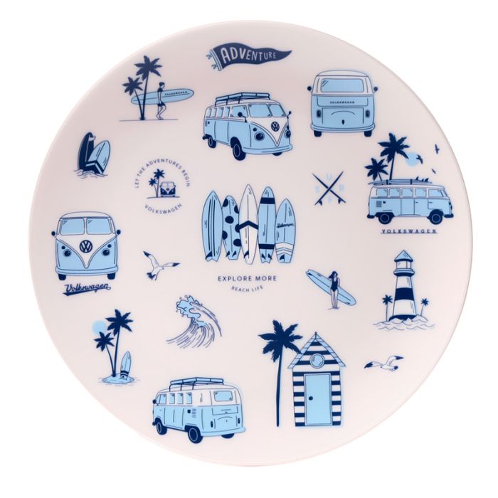 Volkswagen VW T1 Camper Bus Explore More Set of 4 RPET Picnic Plates