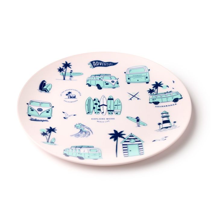 Volkswagen VW T1 Camper Bus Explore More Set of 4 RPET Picnic Plates