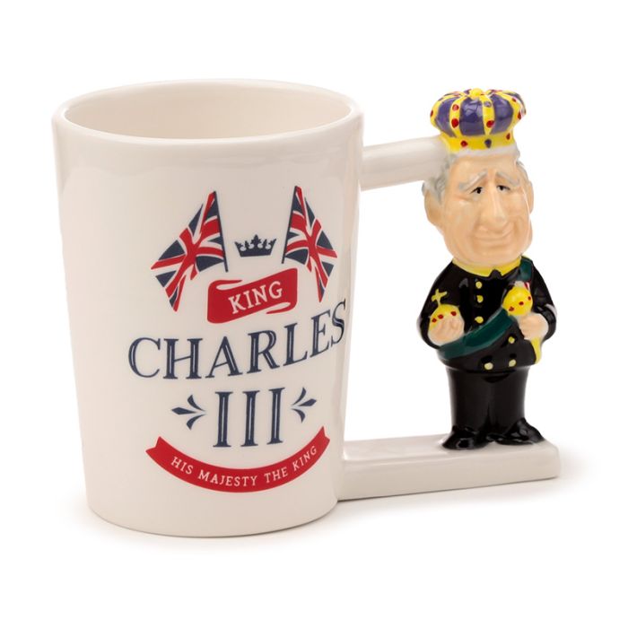 King Charles III Shaped Handle Mug