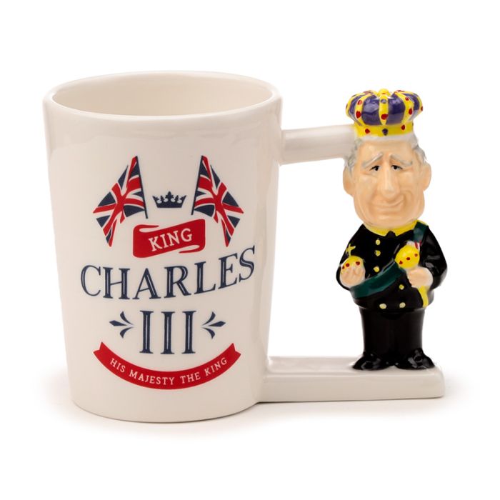 King Charles III Shaped Handle Mug