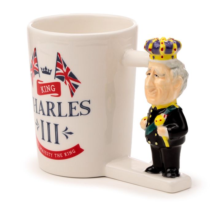 King Charles III Shaped Handle Mug