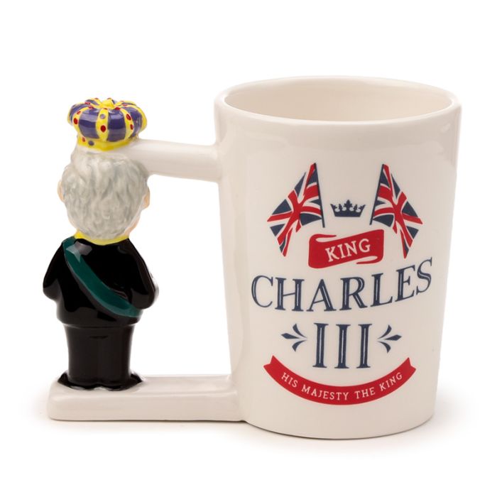 King Charles III Shaped Handle Mug