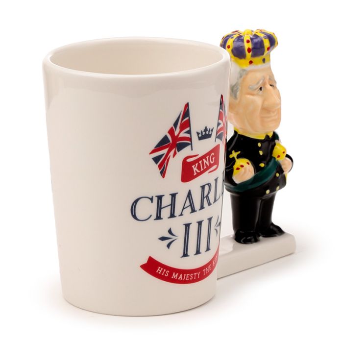 King Charles III Shaped Handle Mug