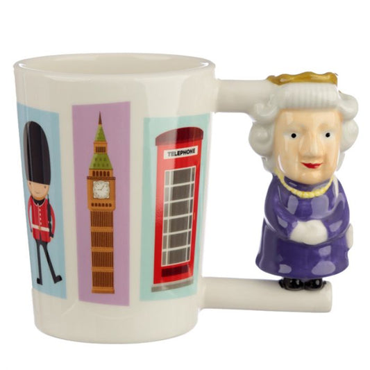 Queen Shaped Handle Ceramic Mug