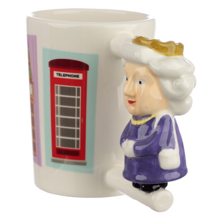 Queen Shaped Handle Ceramic Mug