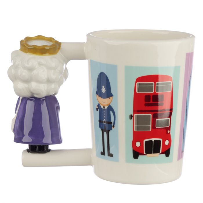 Queen Shaped Handle Ceramic Mug