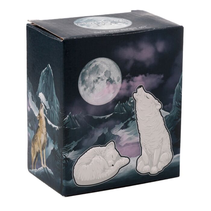 White Wolf Ceramic Salt & Pepper Shaker Set