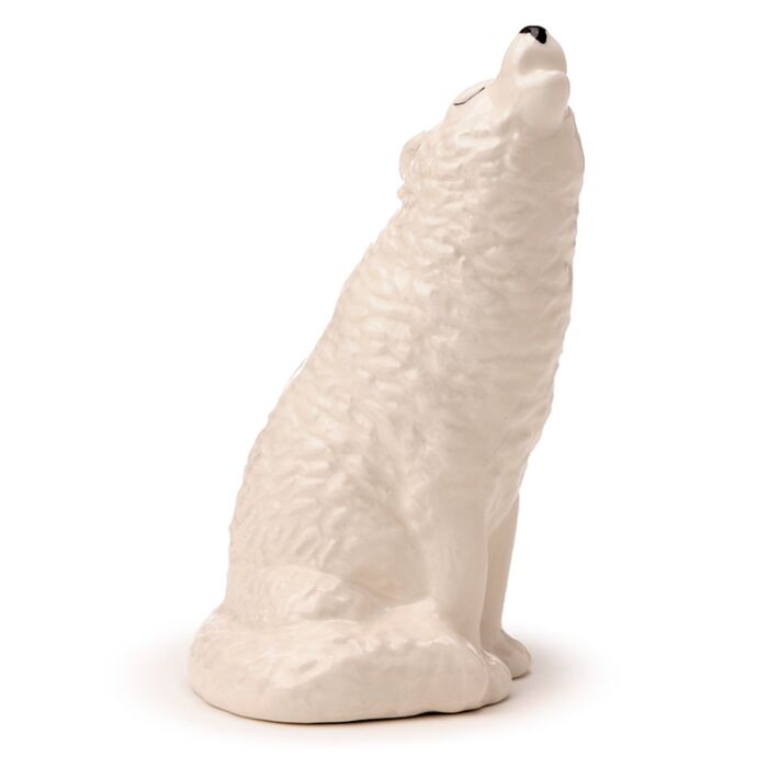 White Wolf Ceramic Salt & Pepper Shaker Set