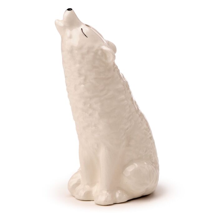 White Wolf Ceramic Salt & Pepper Shaker Set