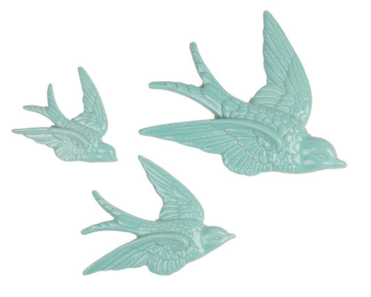 Set of 3 Flying Swallow Wall Decoration Duck Egg
