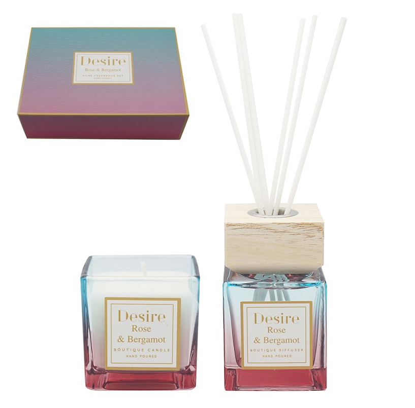 Candle and Diffuser Set - Rose & Bergamot