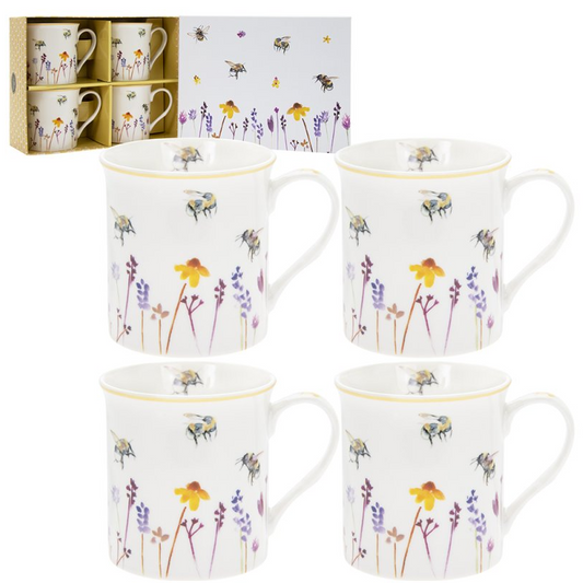 Busy Bees Set of 4 Mugs