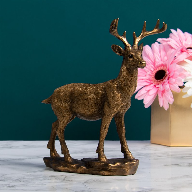 Bronzed Deer Ornament