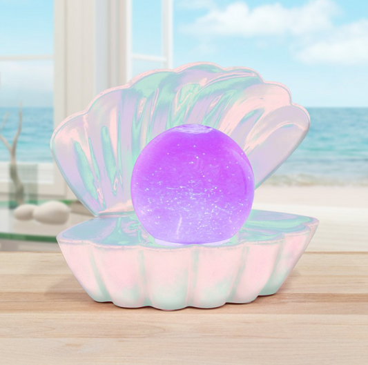 Pearlescent Sea Shell Glitter Lamp