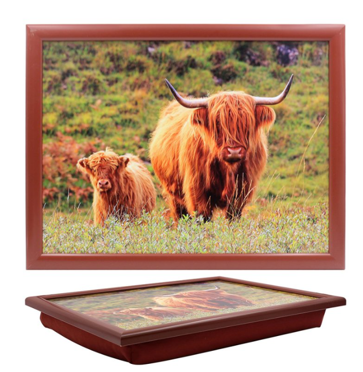 Highland Cow & Calf Laptray