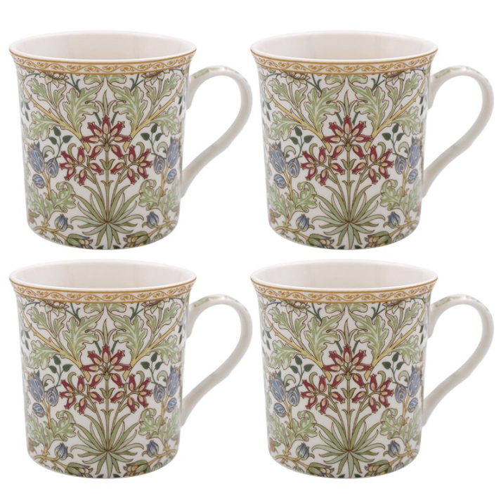 William Morris Hyacinth Set of 4 Mugs