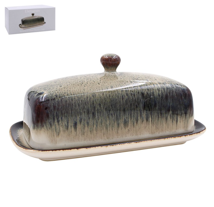 Reactive Glaze Butter Dish