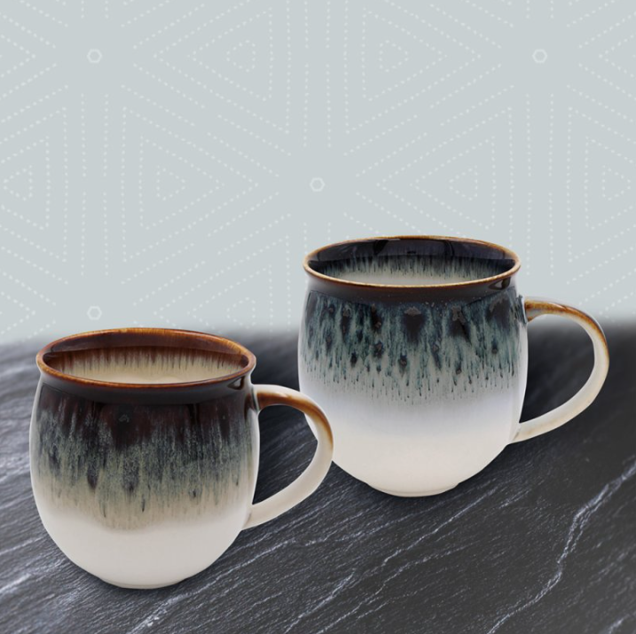 Reactive Glaze Set of 2 Mugs