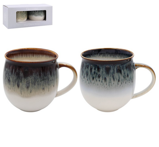 Reactive Glaze Set of 2 Mugs