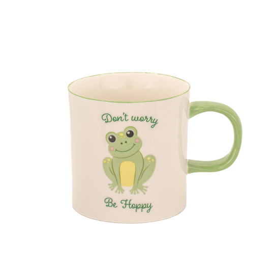 Don't Worry Be Hoppy Frog Mug