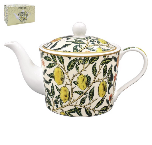 William Morris Fruits teapot with matching lid from The Leonardo Collection