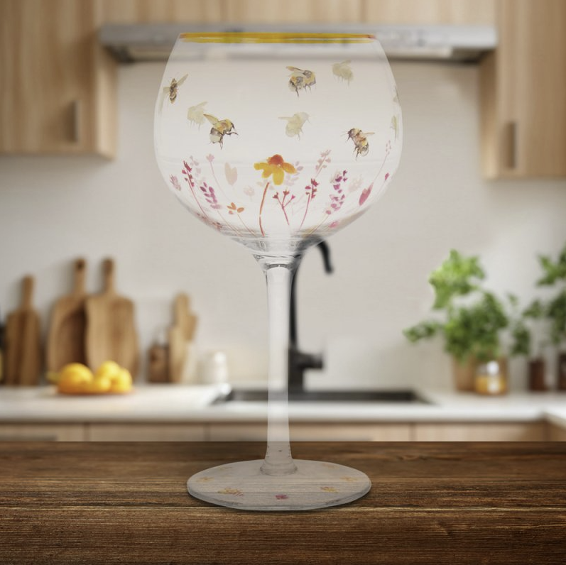 Leonardo Collection Busy Bees Gin Glass – full view
