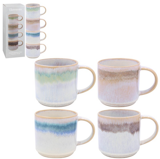 Lesser & Pavey Elements Reactive Glaze Stack Mugs Set of 4