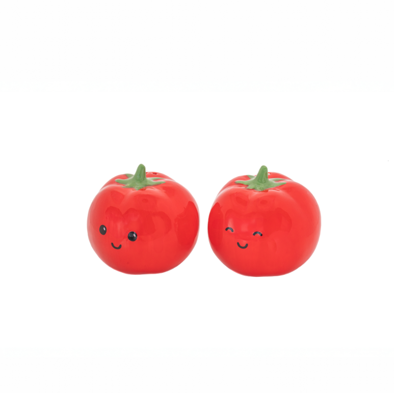 Sass and Belle tomato salt and pepper shakers dolomite set