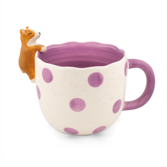 Sass & Belle Peeking Corgi Mug