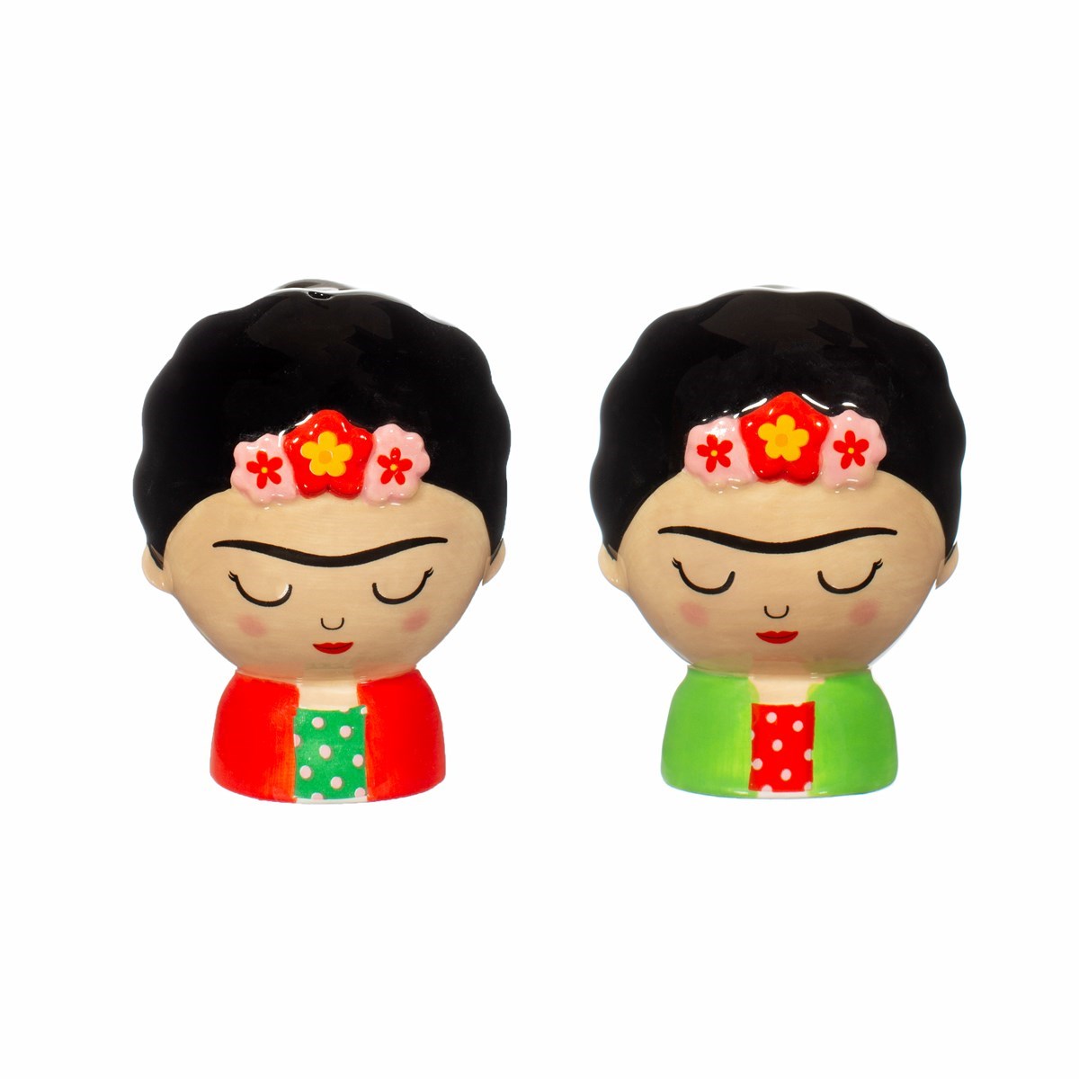 Sass & Belle Frida Kahlo Salt & Pepper Shakers – Ceramic Kitchen Set