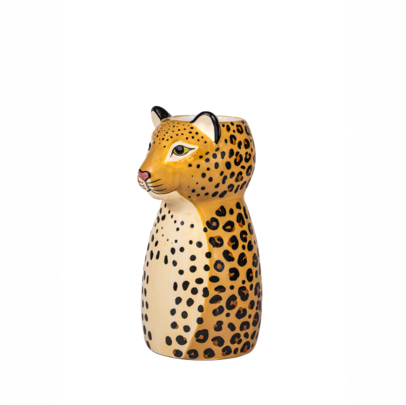 Sass & Belle Leopard Shaped Vase – Ceramic Animal Home Décor