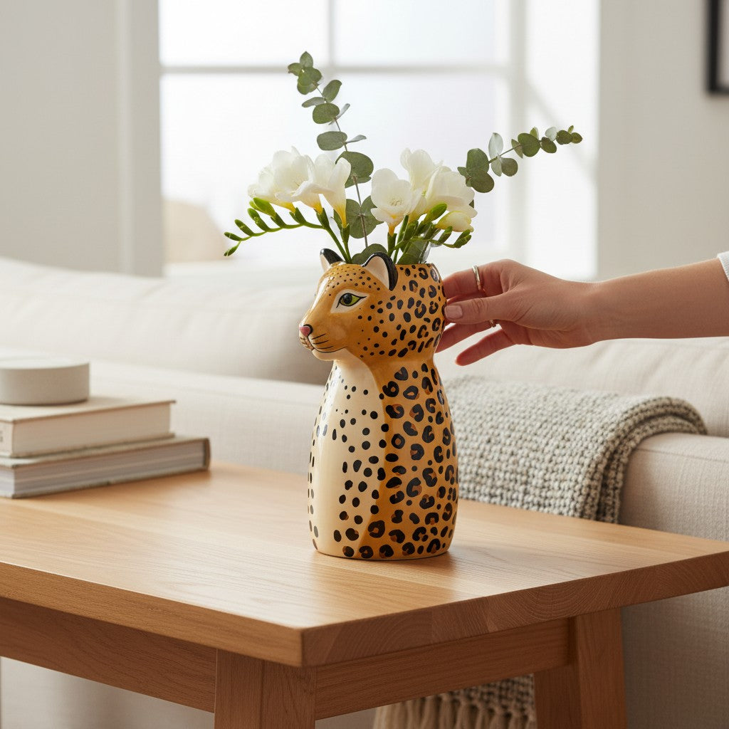 Sass & Belle Leopard Shaped Vase