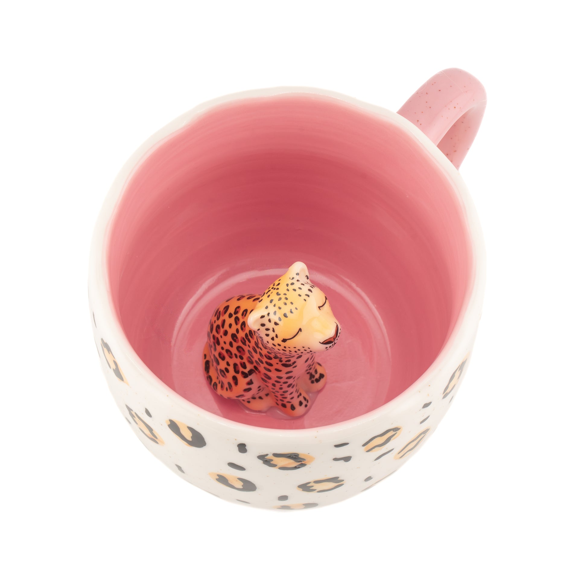 Animal themed stoneware mug for tea and coffee