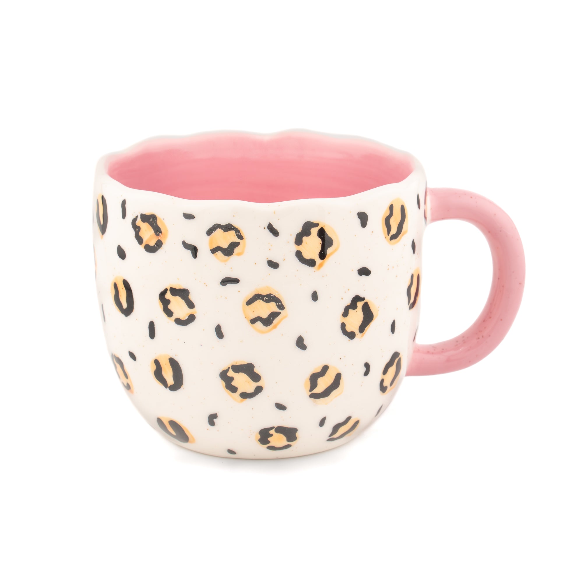 Sass & Belle leopard print mug front view